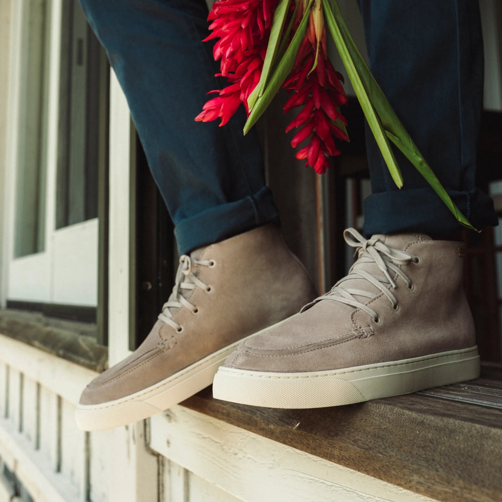 Kou Chukka  -  Taupe Grey / Tan